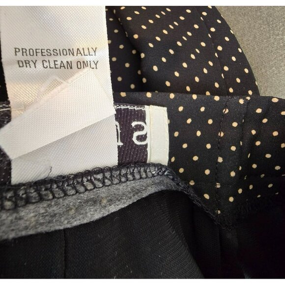 Chaus Womens Size 6 Black & Tan Polka Dot Polyester Pants Vintage HS159 - Picture 8 of 9